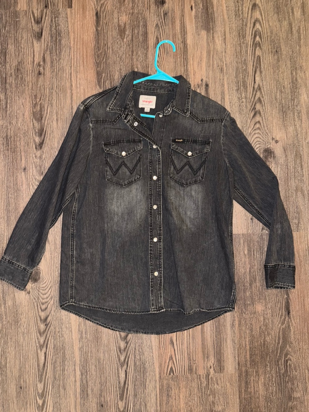 Wrangler black Washed Denim Shirt